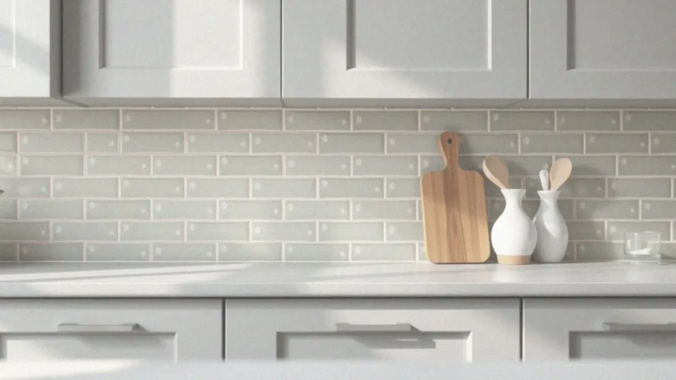 Jakie płytki z motywami roślinnymi wprowadzą świeżość do kuchni z szarymi meblami?