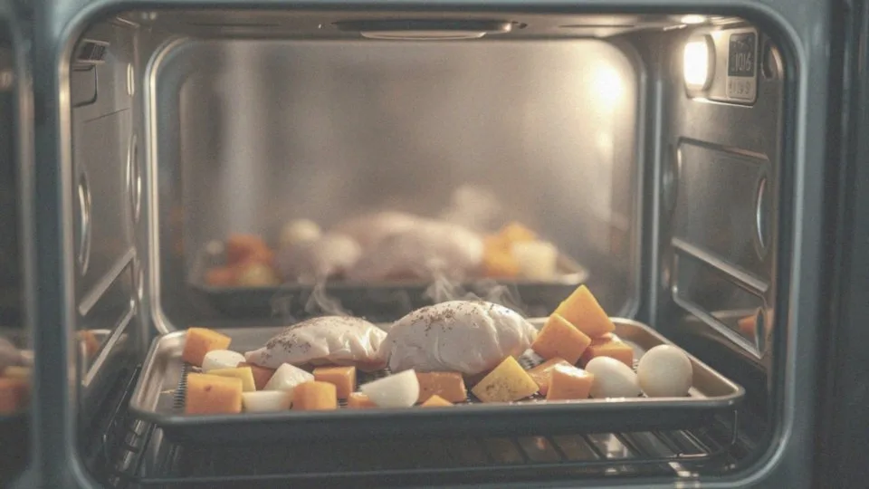 Jak przygotować pieczonego kurczaka z warzywami w kombiwarze?